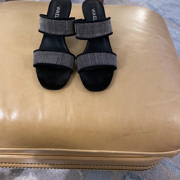 Vaneli Leana Black Suede Heels - Picture 2 of 4